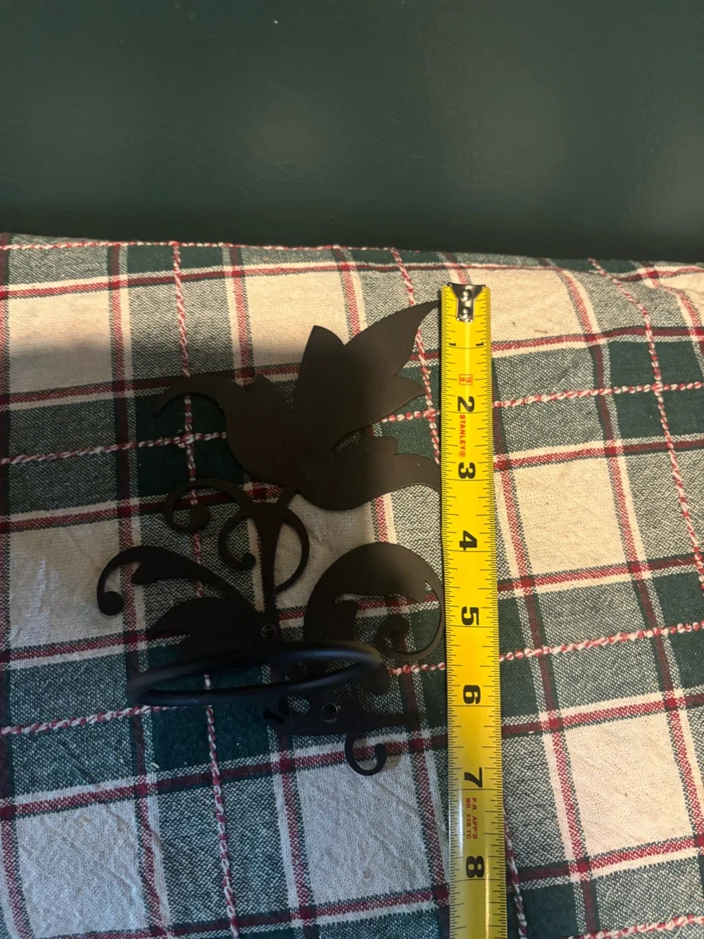 Black Metal Fleur-de-Lis Votive Candle Holder